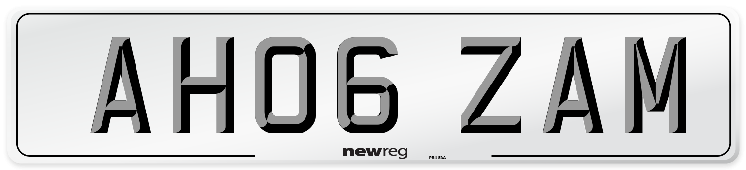 AH06 ZAM Number Plate from New Reg